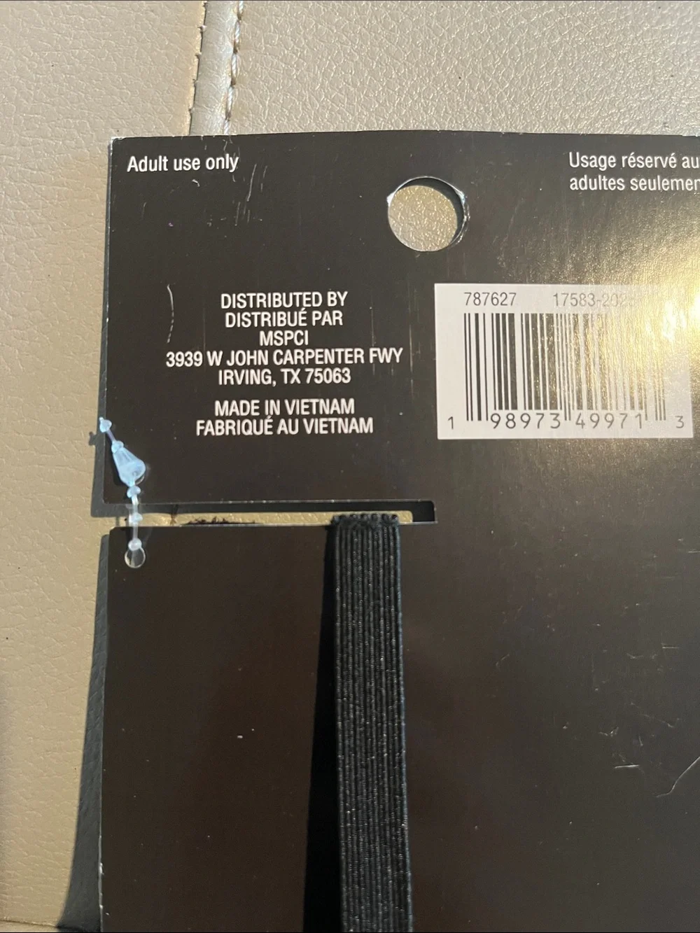 Mask on packaging
